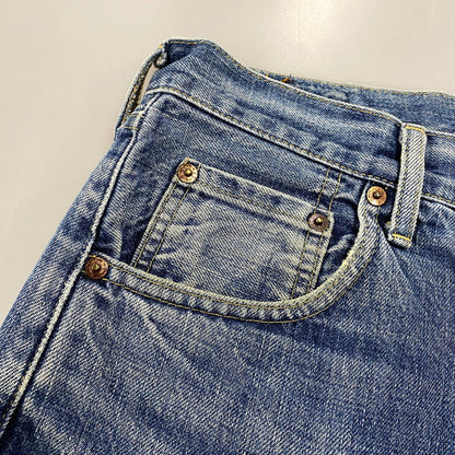 【中古品】【メンズ】 LEVI'S リーバイス 702-XX 刻印J22 BIG-E 赤耳 日本製 702 CINCH BACK DENIM PANTS シンチ バック デニム パンツ ボトムス 157-261013-kh-01-izu サイズ：34×36 カラー：インディゴ 万代Net店