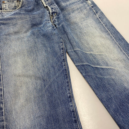 【中古品】【メンズ】 LEVI'S リーバイス 702-XX 刻印J22 BIG-E 赤耳 日本製 702 CINCH BACK DENIM PANTS シンチ バック デニム パンツ ボトムス 157-261013-kh-01-izu サイズ：34×36 カラー：インディゴ 万代Net店
