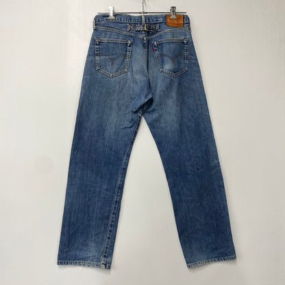 【中古品】【メンズ】 LEVI'S リーバイス 702-XX 刻印J22 BIG-E 赤耳 日本製 702 CINCH BACK DENIM PANTS シンチ バック デニム パンツ ボトムス 157-261013-kh-01-izu サイズ：34×36 カラー：インディゴ 万代Net店