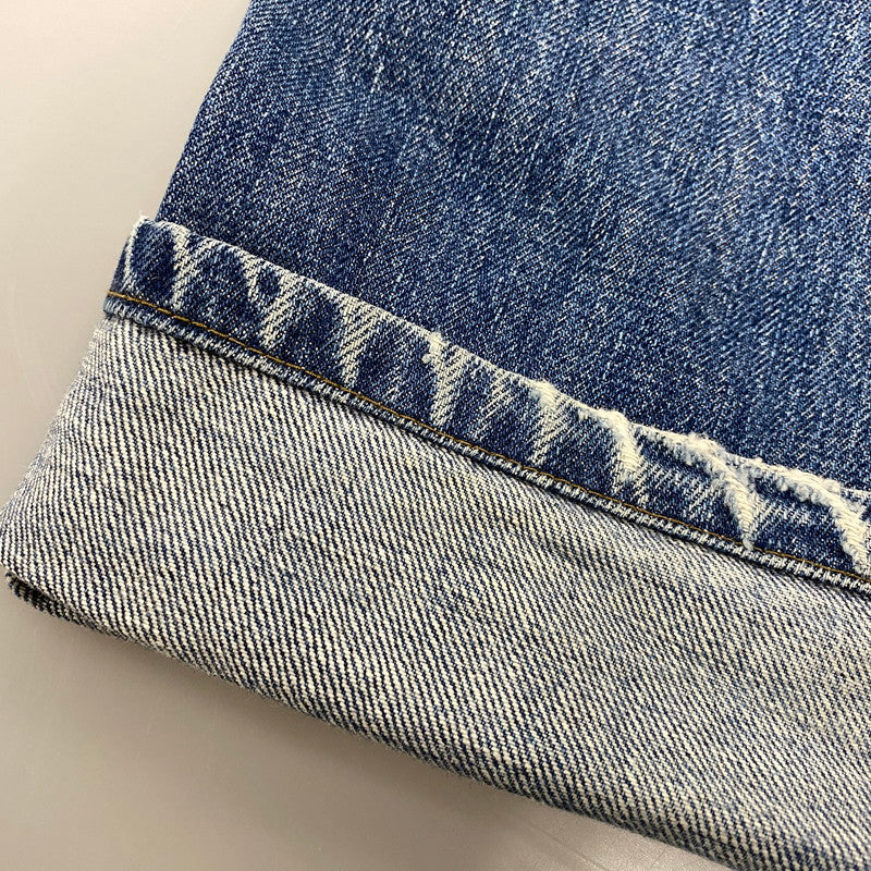 【中古品】【メンズ】 LEVI'S リーバイス 702-XX 刻印J22 BIG-E 赤耳 日本製 702 CINCH BACK DENIM PANTS シンチ バック デニム パンツ ボトムス 157-261013-kh-01-izu サイズ：34×36 カラー：インディゴ 万代Net店