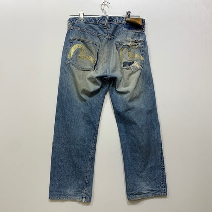 【現状渡し品】【メンズ】 OLD EVISU オールドエヴィス × SIOTANI BROTHERS 塩谷ブラザーズ KAMOME DENIM PANTS カモメ デニムパンツ ボトムス 156-261020-ms-01-izu サイズ：34 カラー：インディゴ 万代Net店