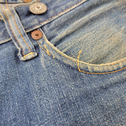 【中古品】【メンズ】 OLD SUGAR CANE オールド シュガーケーン CINCH BACK DENIM PANTS シンチ バック デニム パンツ ボトムス 156-261014-sm-05-izu サイズ：下記参照 カラー：インディゴ 万代Net店