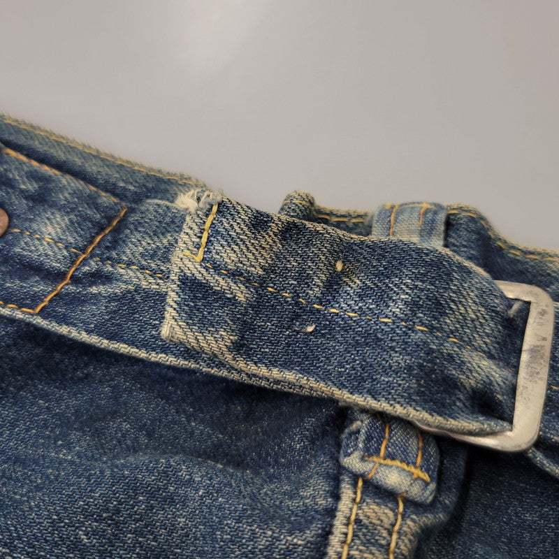 【中古品】【メンズ】 OLD SUGAR CANE オールド シュガーケーン CINCH BACK DENIM PANTS シンチ バック デニム パンツ ボトムス 156-261014-sm-05-izu サイズ：下記参照 カラー：インディゴ 万代Net店