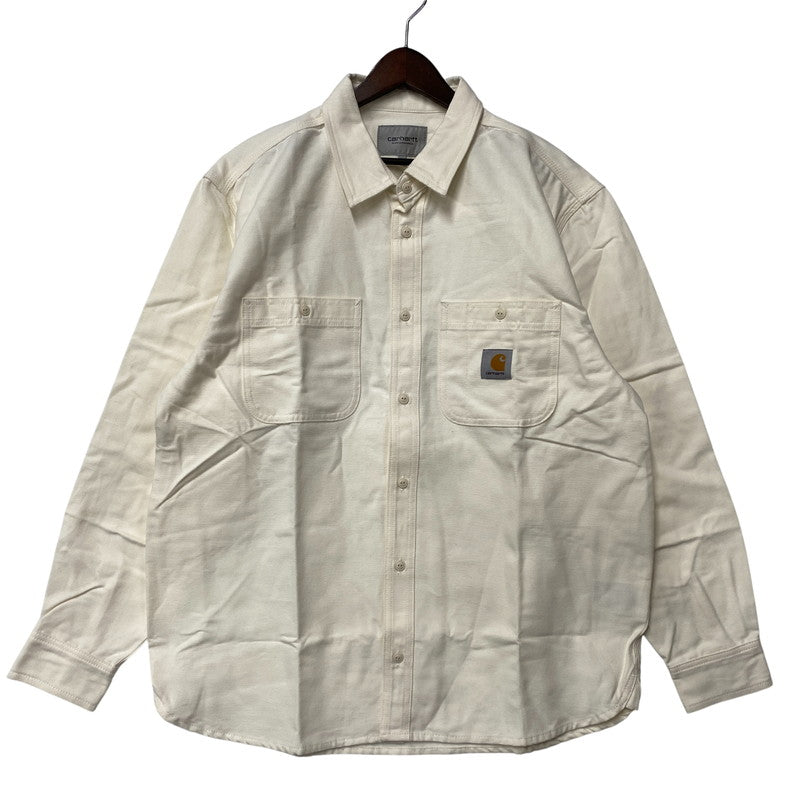 【中古美品】【メンズ】 CARHARTT WIP カーハート WIP I032830 LS CLINK SHIRT ロングスリーブ クリンク シャツ トップス 142-261022-kh-03-izu サイズ：XL カラー：アイボリー 万代Net店