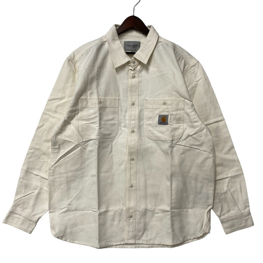 【中古美品】【メンズ】 CARHARTT WIP カーハート WIP I032830 LS CLINK SHIRT ロングスリーブ クリンク シャツ トップス 142-261022-kh-03-izu サイズ：XL カラー：アイボリー 万代Net店