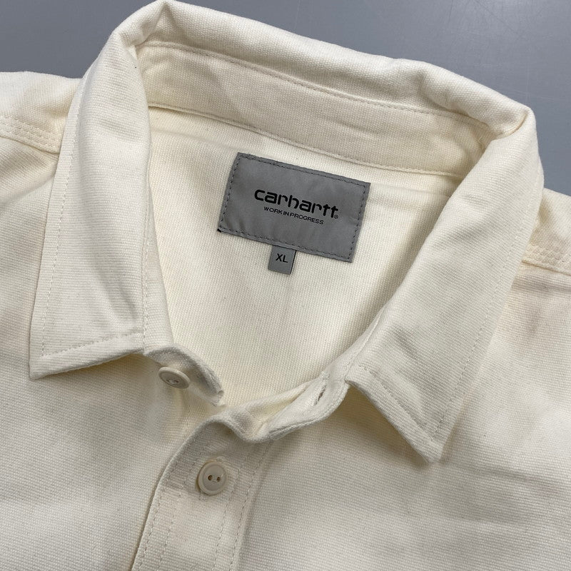 【中古美品】【メンズ】 CARHARTT WIP カーハート WIP I032830 LS CLINK SHIRT ロングスリーブ クリンク シャツ トップス 142-261022-kh-03-izu サイズ：XL カラー：アイボリー 万代Net店