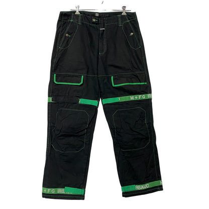 【中古品】【メンズ】 MARITHE+FRANCOIS GIRBAUD マリテフランソワジルボー SHUTTLE PANTS シャトル パンツ ボトムス 157-261013-kh-10-izu サイズ：38 カラー：ブラック×グリーン 万代Net店