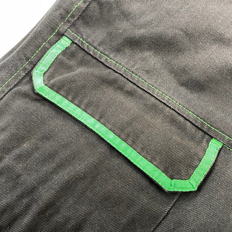 【中古品】【メンズ】 MARITHE+FRANCOIS GIRBAUD マリテフランソワジルボー SHUTTLE PANTS シャトル パンツ ボトムス 157-261013-kh-10-izu サイズ：38 カラー：ブラック×グリーン 万代Net店