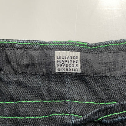 【中古品】【メンズ】 MARITHE+FRANCOIS GIRBAUD マリテフランソワジルボー SHUTTLE PANTS シャトル パンツ ボトムス 157-261013-kh-10-izu サイズ：38 カラー：ブラック×グリーン 万代Net店