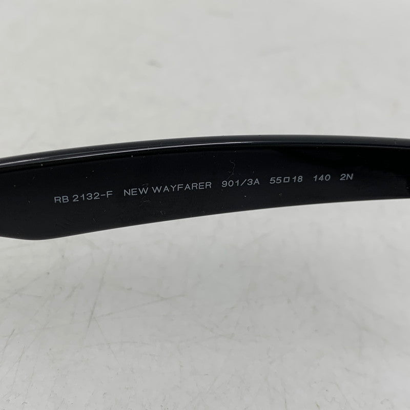 【中古品】【メンズ/レディース】 RAY-BAN レイバン RB2132-F NEW WAYFARER CLASSIC SUNGLASSES ニュー ウェイファーラー クラシック サングラス 203-261020-ms-08-izu サイズ：55□18-140 カラー：ブラック 万代Net店
