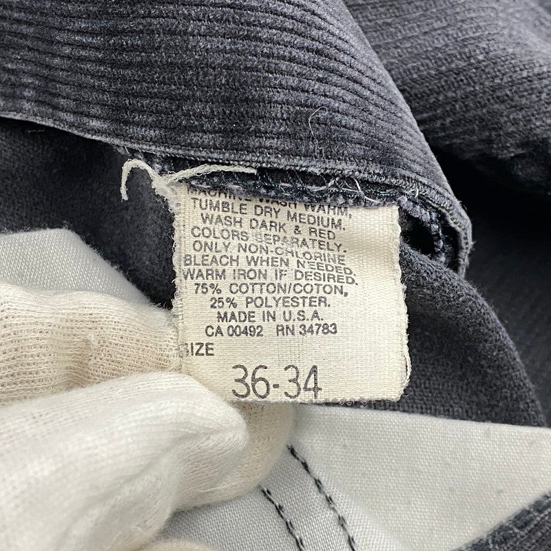 【中古品】【メンズ】 LEE リー 200-2801 USA製 CORDUROY PANTS コーデュロイ パンツ ボトムス 157-261013-kh-07-izu サイズ：36-34 カラー：ブラック 万代Net店