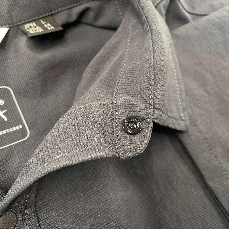 【中古品】【メンズ】 NANGA ナンガ NW2211-1H228 POLYESTER SS SHIRT ポリエステル ショートスリーブ シャツ トップス 144-261030-kh-11-izu サイズ：L カラー：ブラック 万代Net店