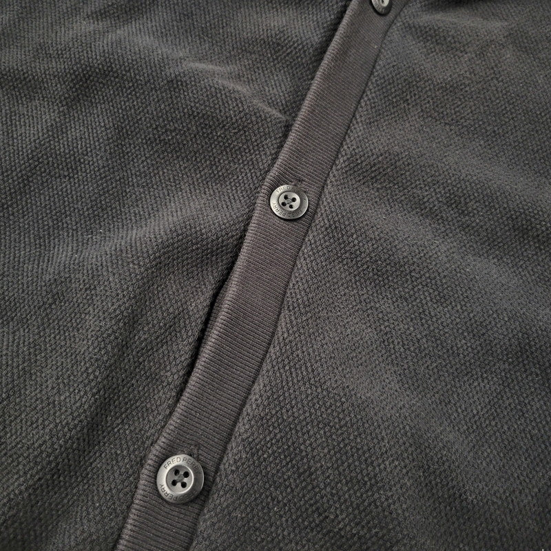 【中古品】【メンズ】 FRED PERRY フレッドペリー CARDIGAN FZ1959 BEAMS別注 鹿の子 カーディガン 141-261019-as-14-izu サイズ：L カラー：ブラック 万代Net店