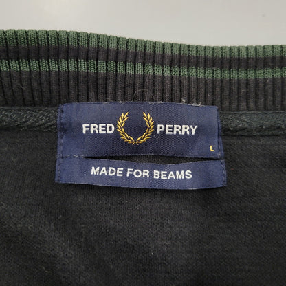 【中古品】【メンズ】 FRED PERRY フレッドペリー CARDIGAN FZ1959 BEAMS別注 鹿の子 カーディガン 141-261019-as-14-izu サイズ：L カラー：ブラック 万代Net店
