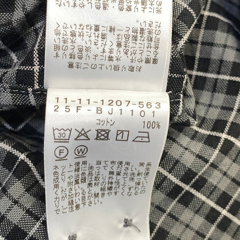 【中古品】【メンズ】 BEAMS JAPAN ビームス ジャパン 11-11-1207-563 LOOSE BUTTON DOWN SHIRT ルーズ ボタン ダウン シャツ 長袖 トップス 147-261023-ｍｓ-20-izu サイズ：M カラー：BLACBLK CHK 万代Net店