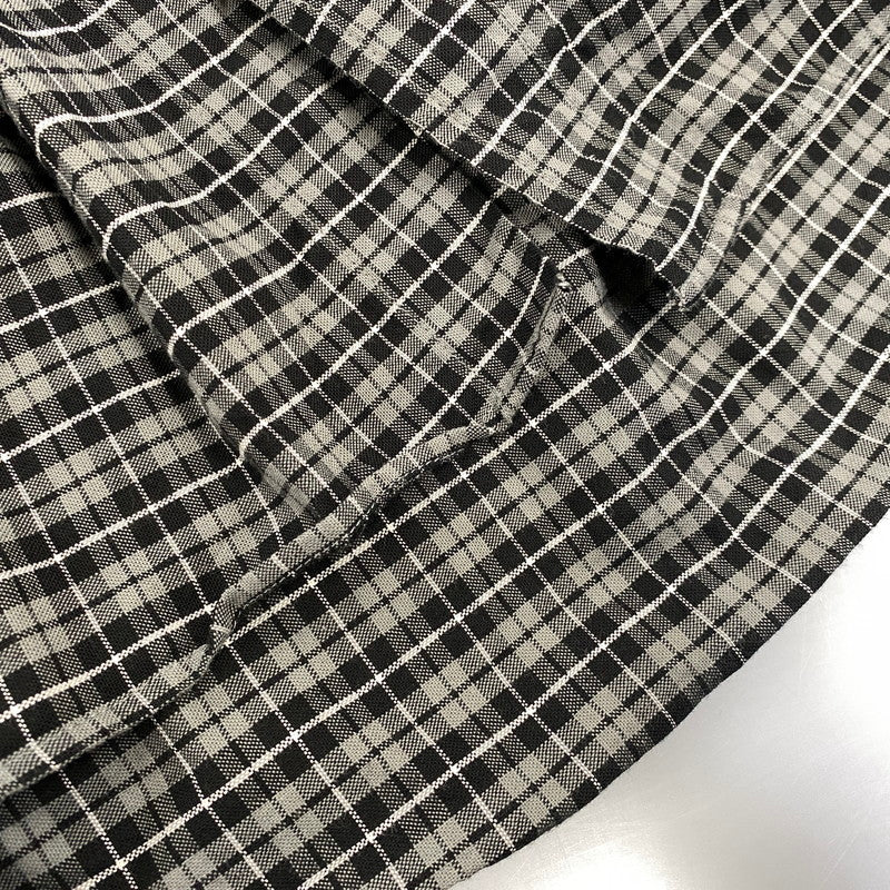 【中古品】【メンズ】 BEAMS JAPAN ビームス ジャパン 11-11-1207-563 LOOSE BUTTON DOWN SHIRT ルーズ ボタン ダウン シャツ 長袖 トップス 147-261023-ｍｓ-20-izu サイズ：M カラー：BLACBLK CHK 万代Net店
