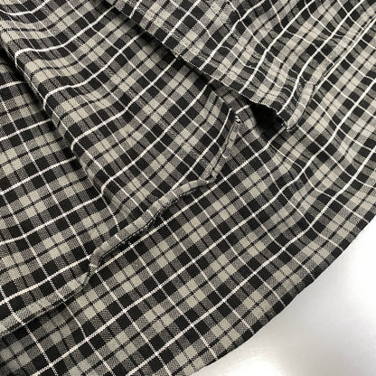 【中古品】【メンズ】 BEAMS JAPAN ビームス ジャパン 11-11-1207-563 LOOSE BUTTON DOWN SHIRT ルーズ ボタン ダウン シャツ 長袖 トップス 147-261023-ｍｓ-20-izu サイズ：M カラー：BLACBLK CHK 万代Net店
