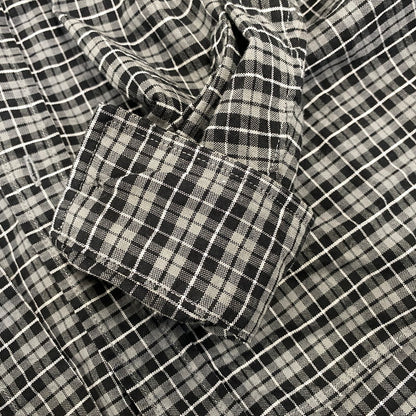 【中古品】【メンズ】 BEAMS JAPAN ビームス ジャパン 11-11-1207-563 LOOSE BUTTON DOWN SHIRT ルーズ ボタン ダウン シャツ 長袖 トップス 147-261023-ｍｓ-20-izu サイズ：M カラー：BLACBLK CHK 万代Net店