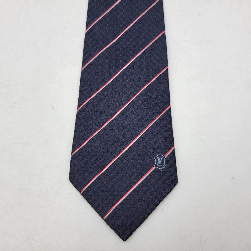 【中古品】【メンズ】 LOUIS VUITTON ルイ・ヴィトン M78755 クラヴァット エク 8CM ネクタイ 179-261013-as-16-izu カラー：ネイビー 万代Net店
