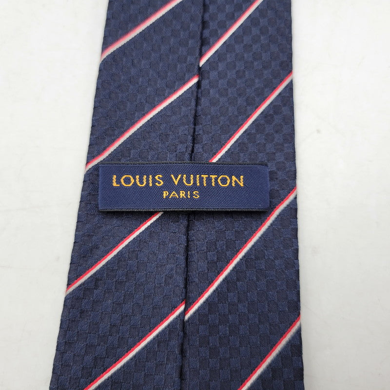 【中古品】【メンズ】 LOUIS VUITTON ルイ・ヴィトン M78755 クラヴァット エク 8CM ネクタイ 179-261013-as-16-izu カラー：ネイビー 万代Net店