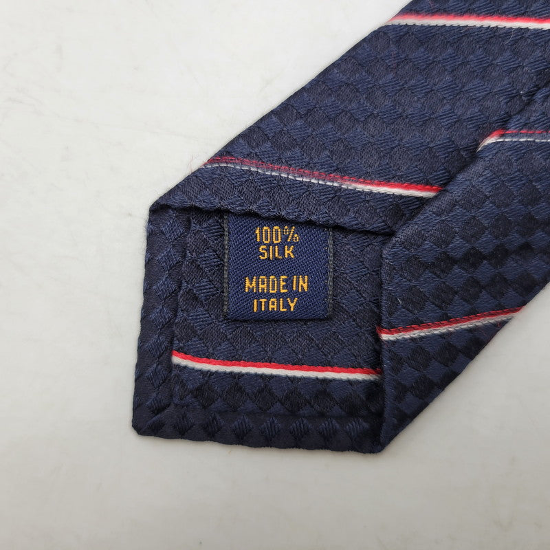 【中古品】【メンズ】 LOUIS VUITTON ルイ・ヴィトン M78755 クラヴァット エク 8CM ネクタイ 179-261013-as-16-izu カラー：ネイビー 万代Net店