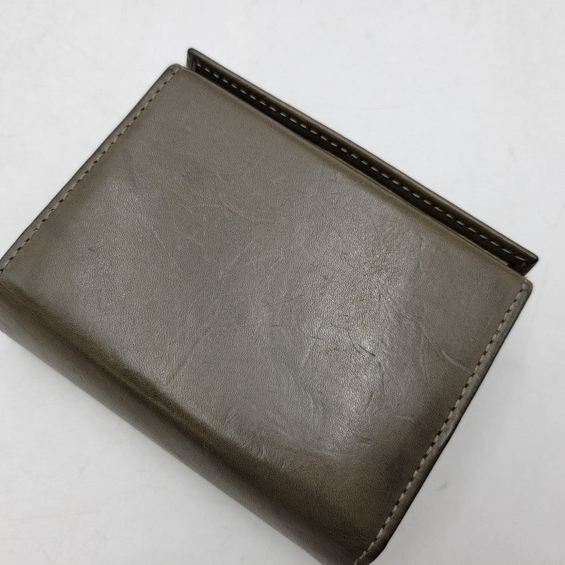 【中古品】【メンズ/レディース】 M+ エムピウ MILLEFOGLIE 2 P30 ミッレフォッリエ 財布 200-261013-as-28-izu カラー：カーキ系 万代Net店