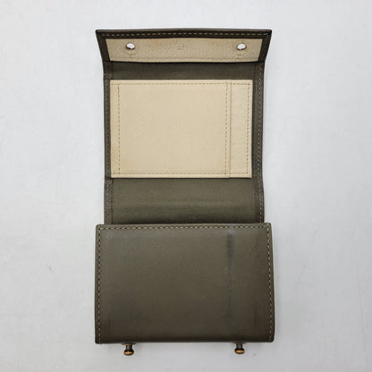 【中古品】【メンズ/レディース】 M+ エムピウ MILLEFOGLIE 2 P30 ミッレフォッリエ 財布 200-261013-as-28-izu カラー：カーキ系 万代Net店