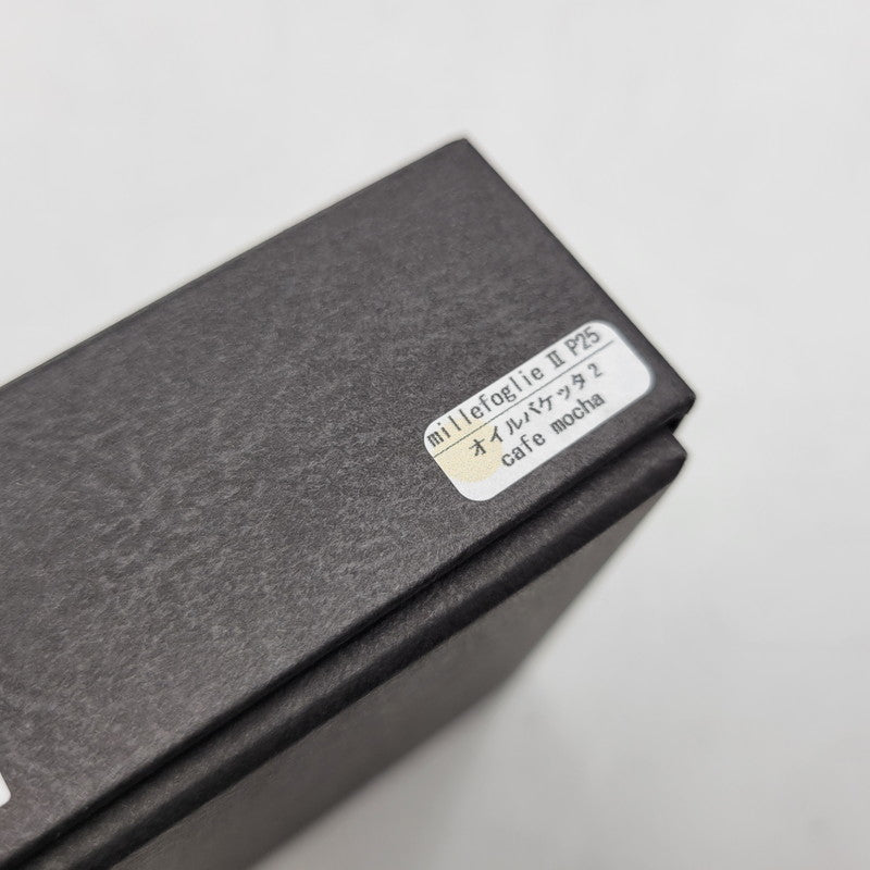 【中古品】【メンズ/レディース】 M+ エムピウ MILLEFOGLIE II P25 MF2P25 ミッレフォッリエ2 財布 200-261013-as-30-izu カラー：カフェモカ 万代Net店