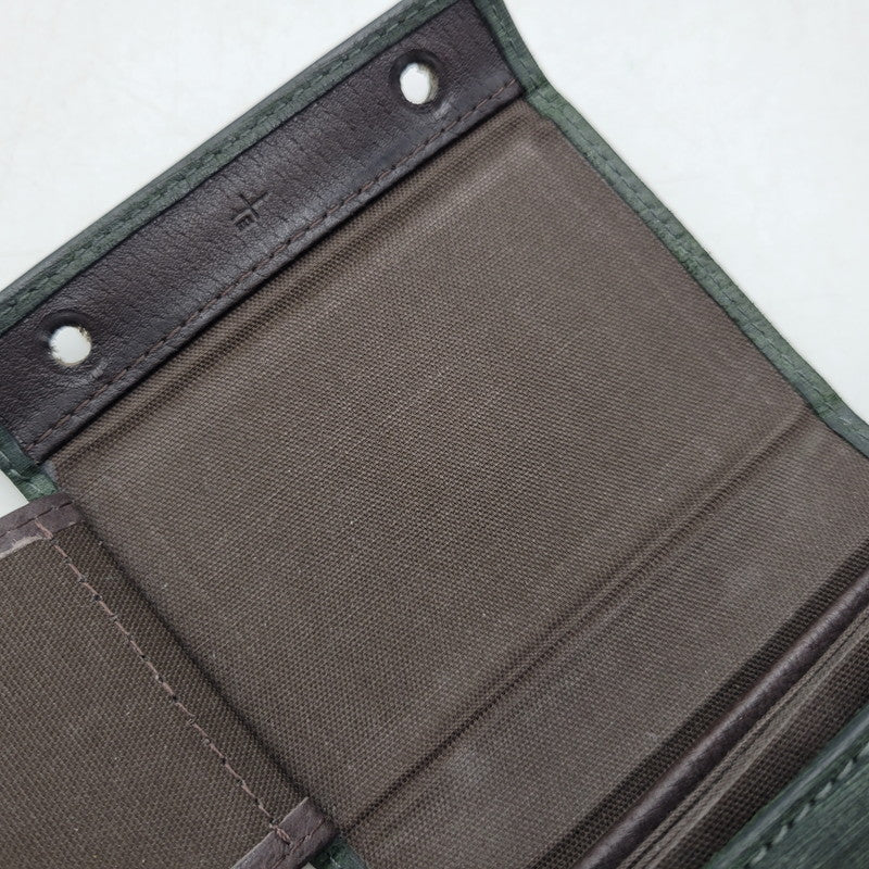 【中古品】【メンズ/レディース】 M+ エムピウ MILLEFOGLIE II P25 QUADRETTI MF2P25_QGN ミッレフォッリエ2 P25 クアドレッティ 財布 200-261013-as-32-izu カラー：グリーン 万代Net店