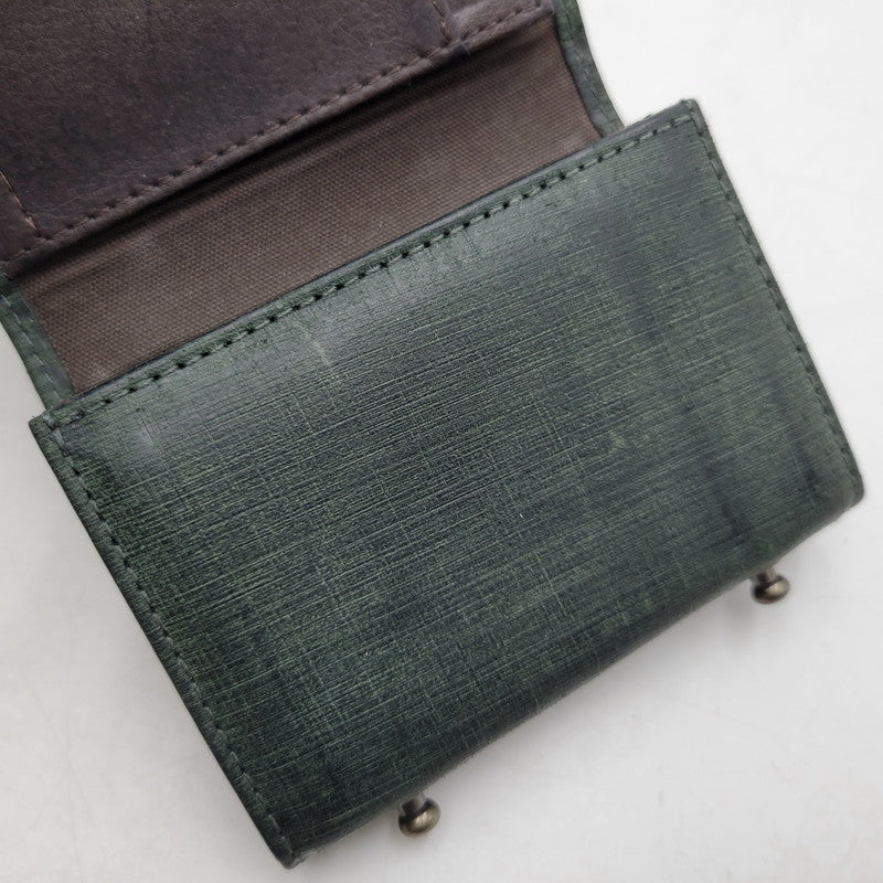 【中古品】【メンズ/レディース】 M+ エムピウ MILLEFOGLIE II P25 QUADRETTI MF2P25_QGN ミッレフォッリエ2 P25 クアドレッティ 財布 200-261013-as-32-izu カラー：グリーン 万代Net店