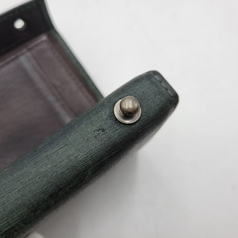 【中古品】【メンズ/レディース】 M+ エムピウ MILLEFOGLIE II P25 QUADRETTI MF2P25_QGN ミッレフォッリエ2 P25 クアドレッティ 財布 200-261013-as-32-izu カラー：グリーン 万代Net店