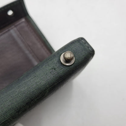 【中古品】【メンズ/レディース】 M+ エムピウ MILLEFOGLIE II P25 QUADRETTI MF2P25_QGN ミッレフォッリエ2 P25 クアドレッティ 財布 200-261013-as-32-izu カラー：グリーン 万代Net店