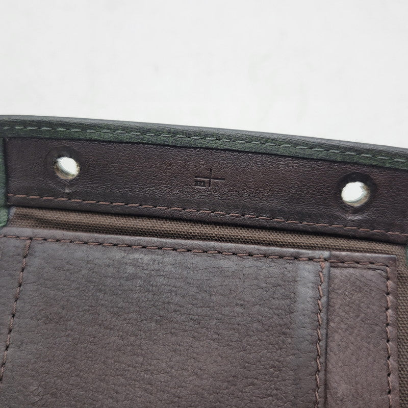 【中古品】【メンズ/レディース】 M+ エムピウ MILLEFOGLIE II P25 QUADRETTI MF2P25_QGN ミッレフォッリエ2 P25 クアドレッティ 財布 200-261013-as-32-izu カラー：グリーン 万代Net店