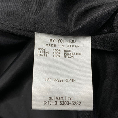 【中古品】【メンズ】 SULVAM サルバム MY-Y01-100 GABARDINE RIDING ZIP JKT ギャバジン ライディング ジップ ジャケット アウター 140-261017-sm-18-izu サイズ：M カラー：ブラック 万代Net店