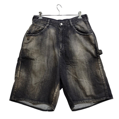 【中古品】【メンズ】 ANCELLM アンセルム ANC-PT149-A DENIM PAINTER SHORTS デニム ペインター ショーツ ハーフパンツ ショートパンツ 151-261014-sm-06-izu サイズ：2 カラー：ブラック 万代Net店