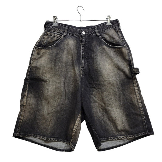 【中古品】【メンズ】 ANCELLM アンセルム ANC-PT149-A DENIM PAINTER SHORTS デニム ペインター ショーツ ハーフパンツ ショートパンツ 151-261014-sm-06-izu サイズ：2 カラー：ブラック 万代Net店