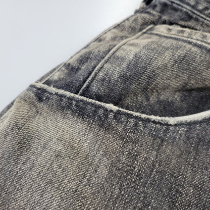 【中古品】【メンズ】 ANCELLM アンセルム ANC-PT149-A DENIM PAINTER SHORTS デニム ペインター ショーツ ハーフパンツ ショートパンツ 151-261014-sm-06-izu サイズ：2 カラー：ブラック 万代Net店