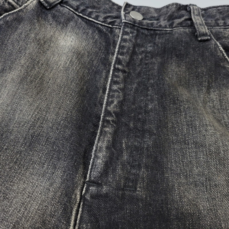 【中古品】【メンズ】 ANCELLM アンセルム ANC-PT149-A DENIM PAINTER SHORTS デニム ペインター ショーツ ハーフパンツ ショートパンツ 151-261014-sm-06-izu サイズ：2 カラー：ブラック 万代Net店