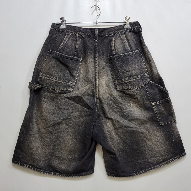 【中古品】【メンズ】 ANCELLM アンセルム ANC-PT149-A DENIM PAINTER SHORTS デニム ペインター ショーツ ハーフパンツ ショートパンツ 151-261014-sm-06-izu サイズ：2 カラー：ブラック 万代Net店