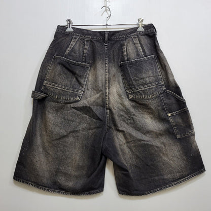 【中古品】【メンズ】 ANCELLM アンセルム ANC-PT149-A DENIM PAINTER SHORTS デニム ペインター ショーツ ハーフパンツ ショートパンツ 151-261014-sm-06-izu サイズ：2 カラー：ブラック 万代Net店