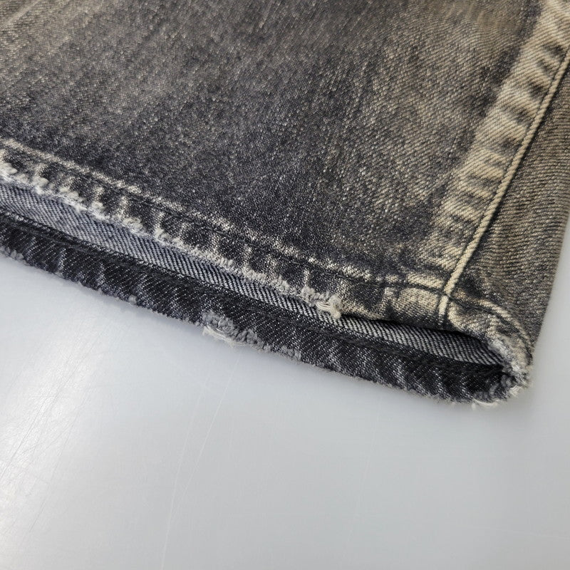 【中古品】【メンズ】 ANCELLM アンセルム ANC-PT149-A DENIM PAINTER SHORTS デニム ペインター ショーツ ハーフパンツ ショートパンツ 151-261014-sm-06-izu サイズ：2 カラー：ブラック 万代Net店