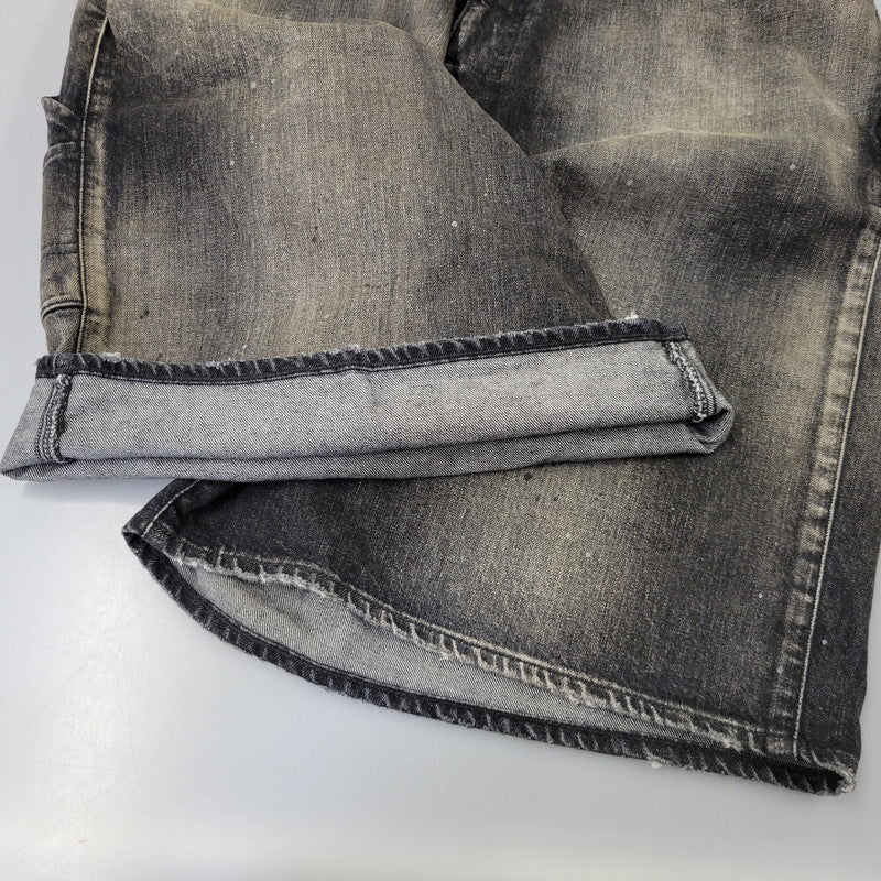 【中古品】【メンズ】 ANCELLM アンセルム ANC-PT149-A DENIM PAINTER SHORTS デニム ペインター ショーツ ハーフパンツ ショートパンツ 151-261014-sm-06-izu サイズ：2 カラー：ブラック 万代Net店