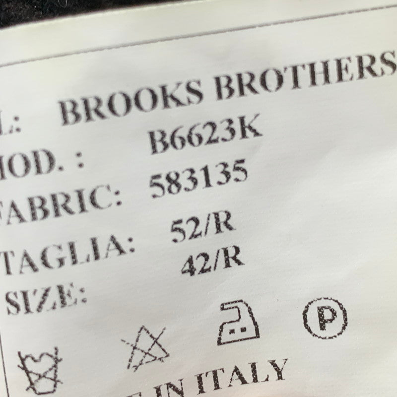 【中古品】【メンズ】 BROOKS BROTHERS ブルックスブラザーズ イタリア製 HERRINGBONE WOOL SOUTIEN COLLAR COAT ヘリンボーン ウール ステンカラーコート アウター 141-261015-ya-12-izu サイズ：42R カラー：ブラウン 万代Net店