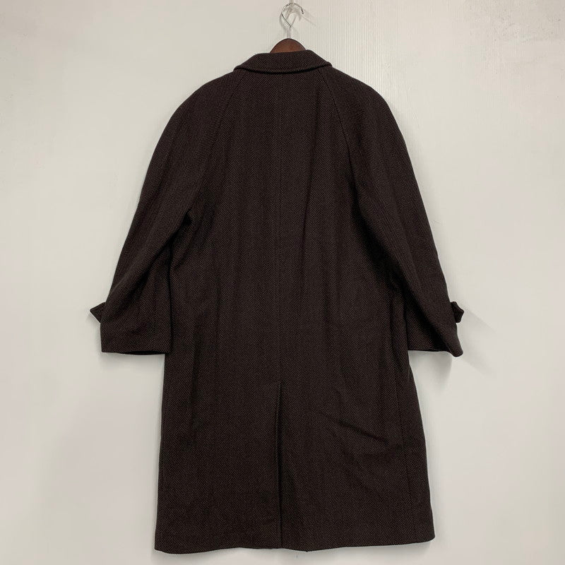 【中古品】【メンズ】 BROOKS BROTHERS ブルックスブラザーズ イタリア製 HERRINGBONE WOOL SOUTIEN COLLAR COAT ヘリンボーン ウール ステンカラーコート アウター 141-261015-ya-12-izu サイズ：42R カラー：ブラウン 万代Net店
