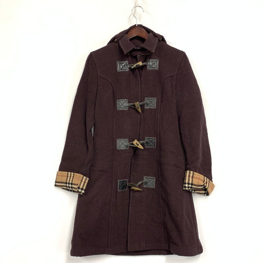 【中古品】【レディース】 BURBERRYS OF LONDON BLUE LABEL バーバリーオブロンドン ブルーレーベル FNF05-540 WOOL DUFFLE COAT ウール ダッフル コート アウター 168-261023-cs-12-izu サイズ：38 カラー：ブラウン 万代Net店