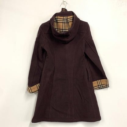 【中古品】【レディース】 BURBERRYS OF LONDON BLUE LABEL バーバリーオブロンドン ブルーレーベル FNF05-540 WOOL DUFFLE COAT ウール ダッフル コート アウター 168-261023-cs-12-izu サイズ：38 カラー：ブラウン 万代Net店