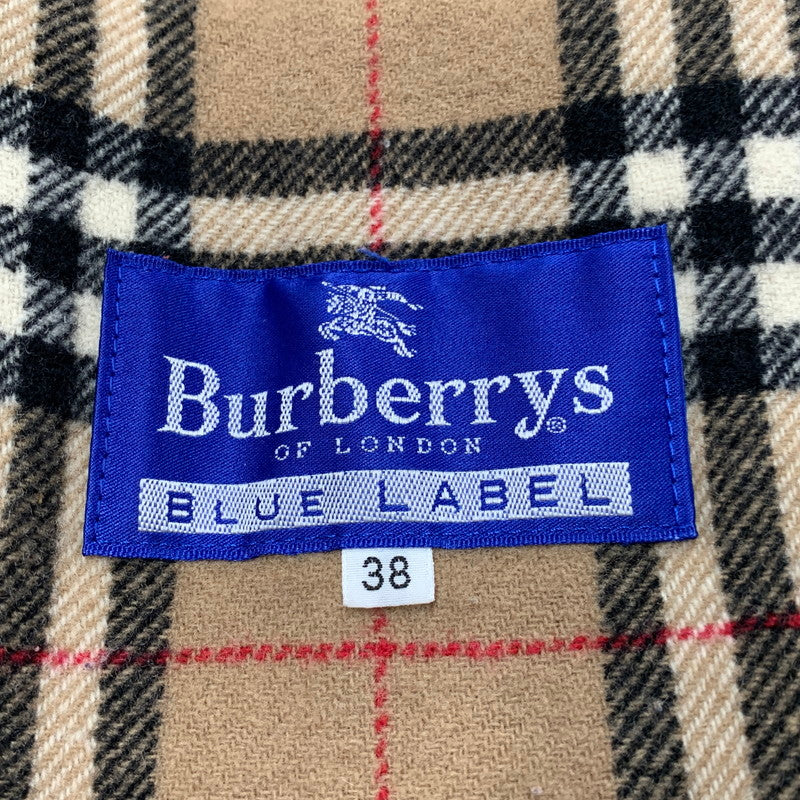 【中古品】【レディース】 BURBERRYS OF LONDON BLUE LABEL バーバリーオブロンドン ブルーレーベル FNF05-540 WOOL DUFFLE COAT ウール ダッフル コート アウター 168-261023-cs-12-izu サイズ：38 カラー：ブラウン 万代Net店
