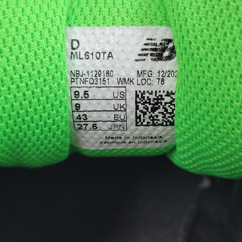 【中古品】【メンズ】 NEW BALANCE ニューバランス ML610TA スニーカー 靴 162-261014-as-03-izu サイズ：27.5cm カラー：グリーン×ブラック 万代Net店