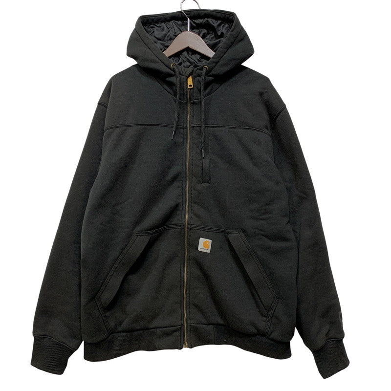 【中古品】【メンズ】 CARHARTT カーハート 103312 001 RELAXED FIT MIDWEIGHT QUILT LINED FULL ZIP SWEATSHIRT スウェットシャツ パーカー トップス 146-261020-ms-05-izu サイズ：L カラー：ブラック 万代Net店