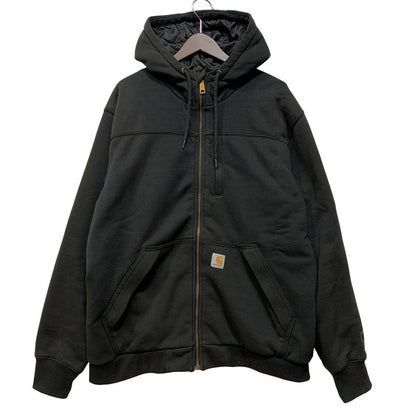 【中古品】【メンズ】 CARHARTT カーハート 103312 001 RELAXED FIT MIDWEIGHT QUILT LINED FULL ZIP SWEATSHIRT スウェットシャツ パーカー トップス 146-261020-ms-05-izu サイズ：L カラー：ブラック 万代Net店